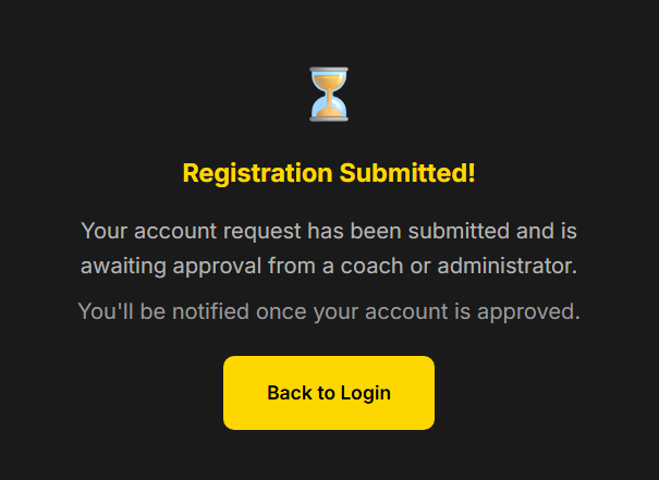 Registration submitted